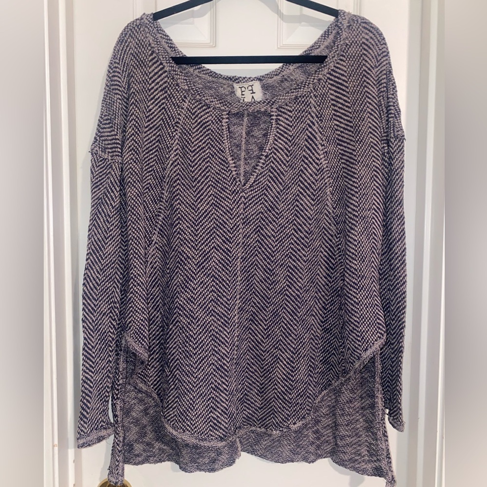 PPLA Black and White Chevron Top